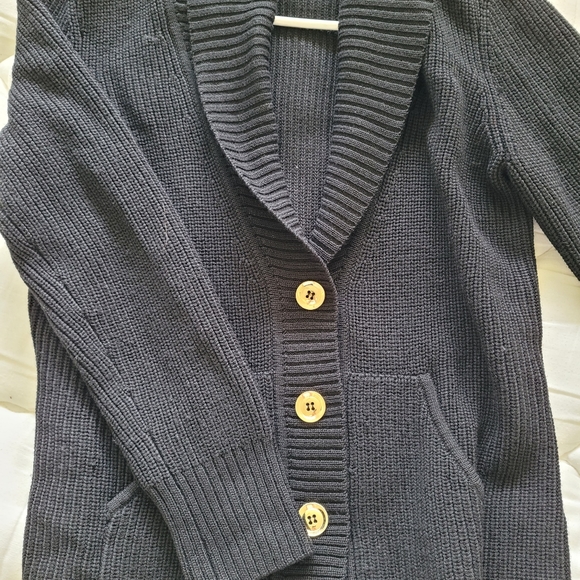 St. John Shawl Collar Sweater Cardigan Gold Buttons M - Picture 4 of 11